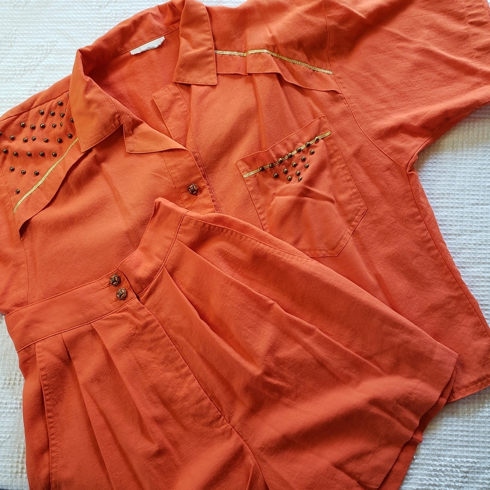Vintage 2 piece shorts set